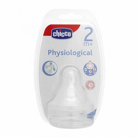 SET 2 TETTARELLE PHYSIOLOGICAL IN SILICONE FLUSSO REGOLARE 2M+ CHICCO 81627
